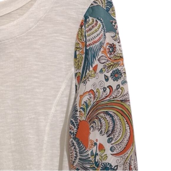 ANTHROPOLOGY PEACOCK TIED SLEEVES PULLOVER TOP M - Picture 5 of 13